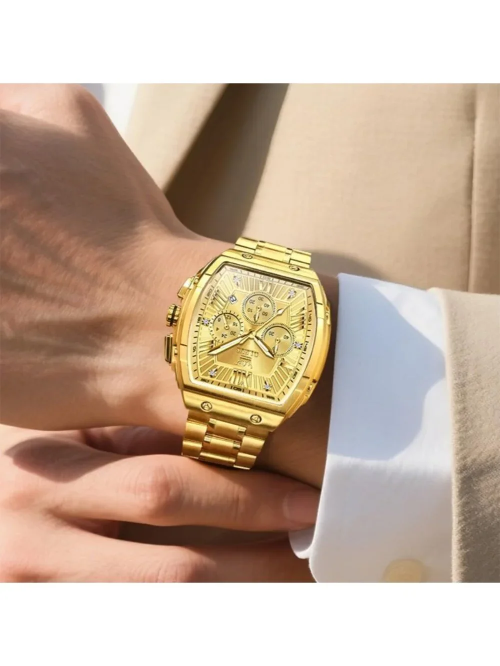 Stylish Men's Analog Quartz Chronograph Watch - Waterproof, Luminous